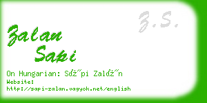 zalan sapi business card